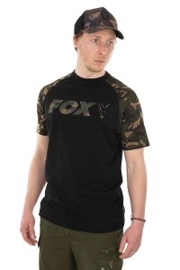 Fox Black Camo Raglan T vel. XL