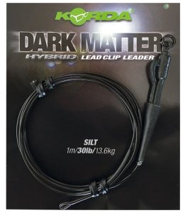 Korda Dark Matter Leader Size 8 Ring Swivel 50cm Weed 40lb