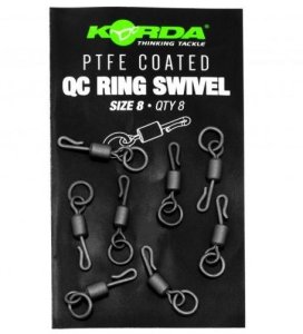 Korda PTFE QC Ring Swivel Size 8 (8ks)