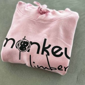Monkey Climber Mikina Front Cover Pink vel. XL
