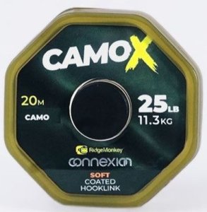 RidgeMonkey Connexion CamoX Soft Coated Hooklink 25lb 20m