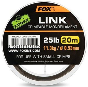 Fox Edges Link Trans Khaki Mono 0.53mm 25lb 20m