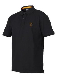 Fox collection Black / Orange polo shirt - XL