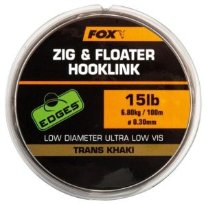 Fox Zig and Floater Hooklink Trans Khaki - 10lb (0.26mm)