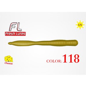 Fresh Lures FlatWorm 3,1" 8cm 1,65gr #118 Prirodná Zelená