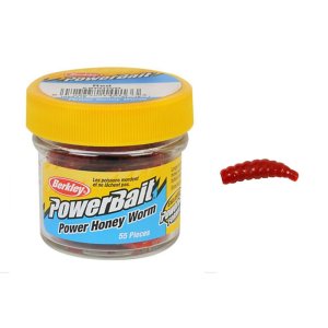 Berkley PowerBait Honey Worm 2,5cm Červená 55ks