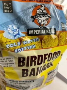 Imperial Baits Boilies Cold Water Birdfood Banana 20mm 1kg