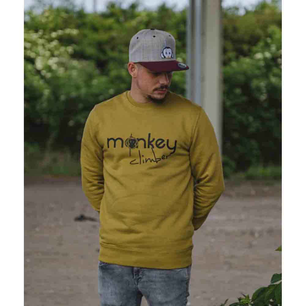 Monkey Climber Mikina Front Cover crewneck Olive Oil vel.XL