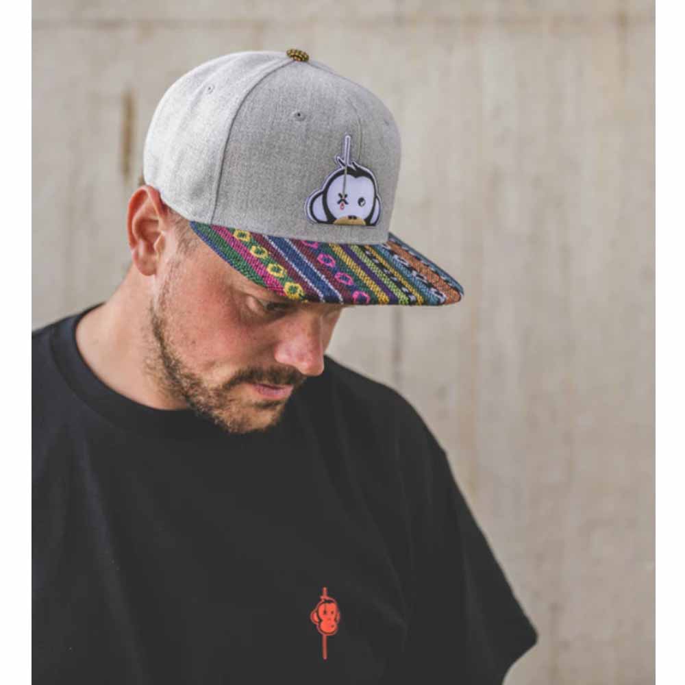 Monkey Climber Šiltovka Logo Patch Snapback Aztec USA