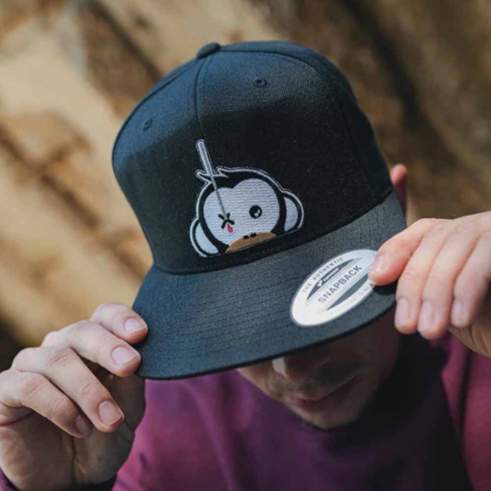 Monkey Climber Šiltovka Logo Patch Snapback Black