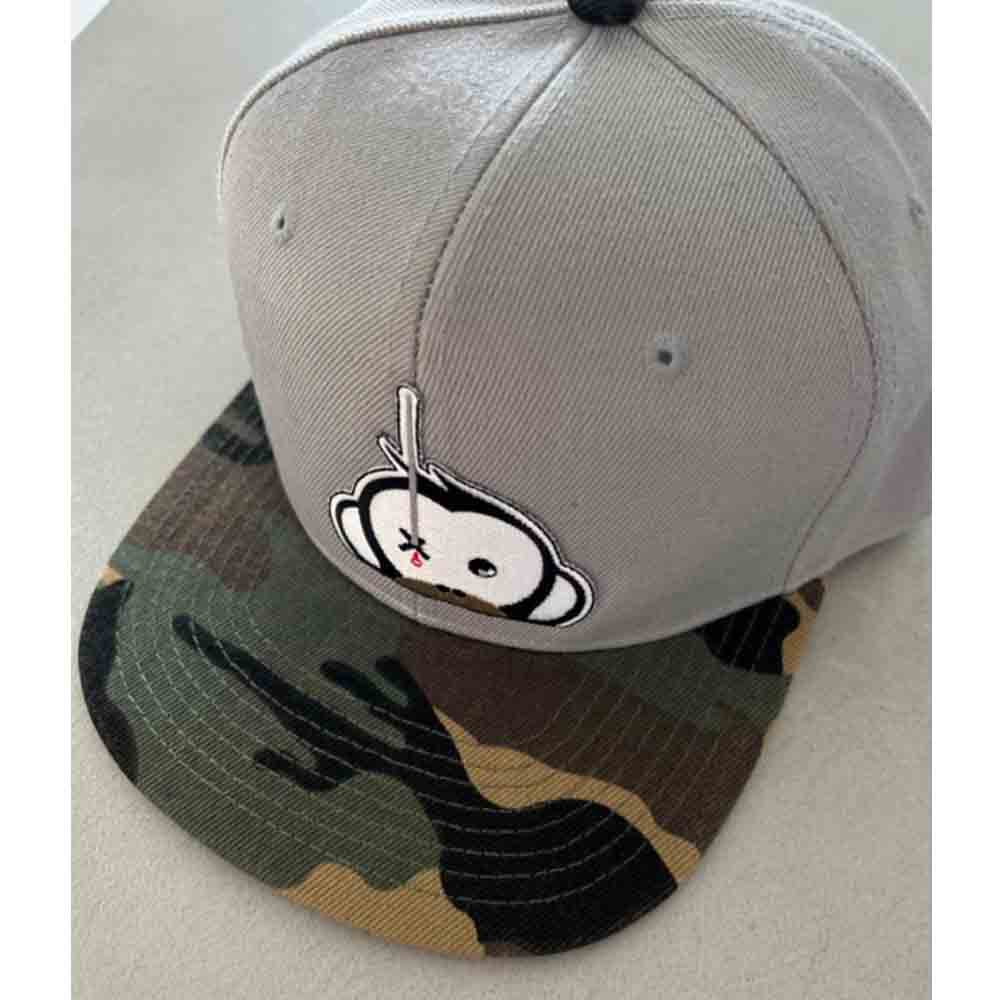 Monkey Climber Šiltovka Logo Patch Snapback Grey with Camou peak