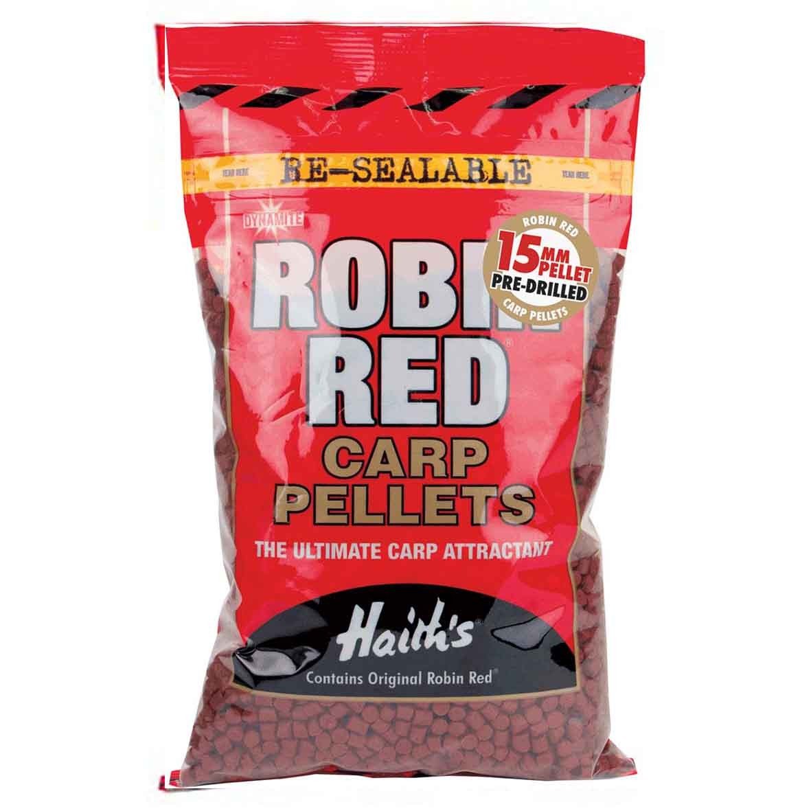Dynamite Baits Pellets Robin Red Pre-Drilled 15mm 900g