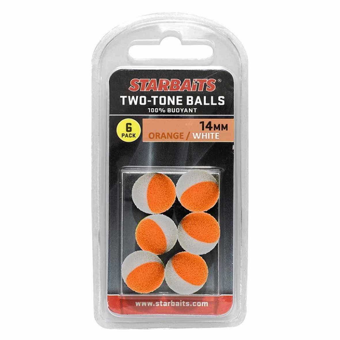Starbaits Two tones balls 14mm cier./oranžová