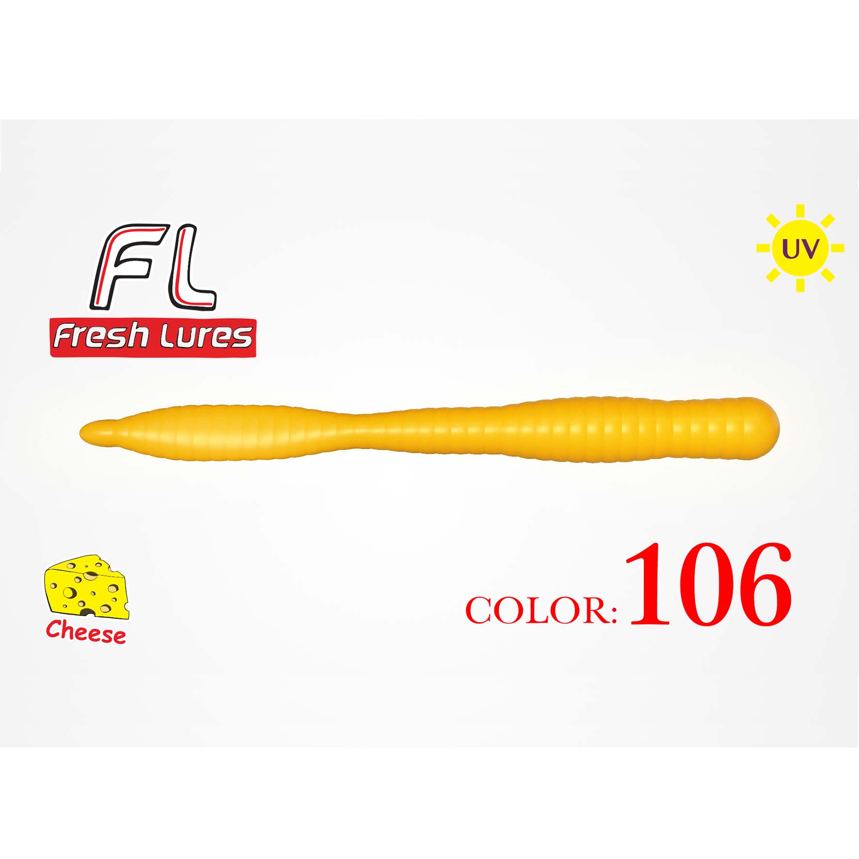 Fresh Lures FlatWorm 3,1" 8cm 1,65gr #106 Svetlo Oranžová