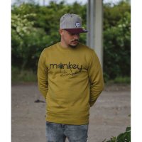 Monkey Climber Mikina Front Cover crewneck Olive Oil vel.L