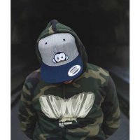 Monkey Climber Šiltovka Logo Patch Snapback I Grey w Blue Peak