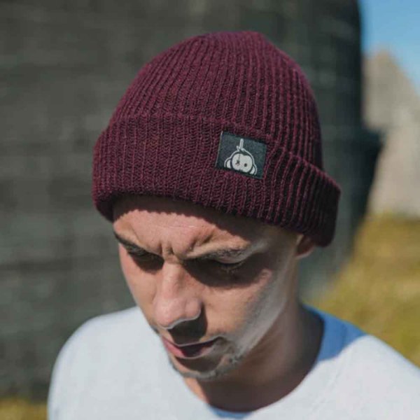 Monkey Climber Čiapka Halfawrap Beanie Burgundy