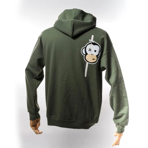 Monkey Climber Mikina Streetwise hoodie Olive vel.L