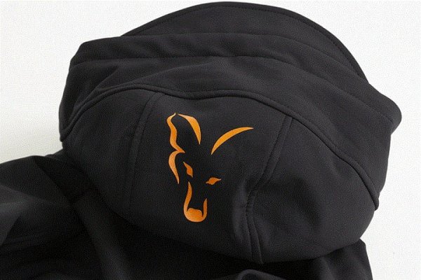 Fox collection Black / Orange Shell hoodie - L