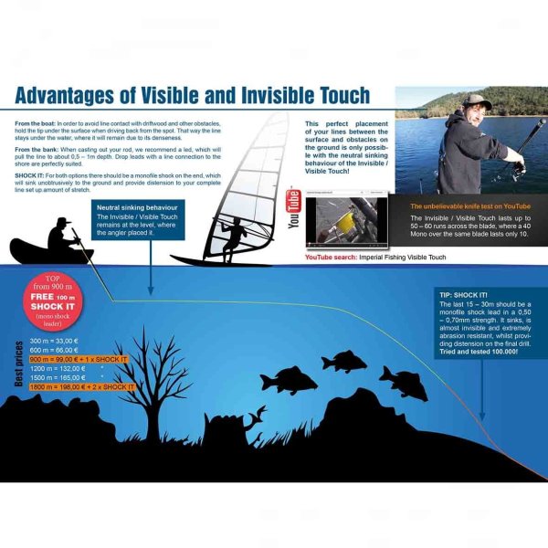 Imperial Baits Invisible Touch Snaggy Water 0,30mm 300m