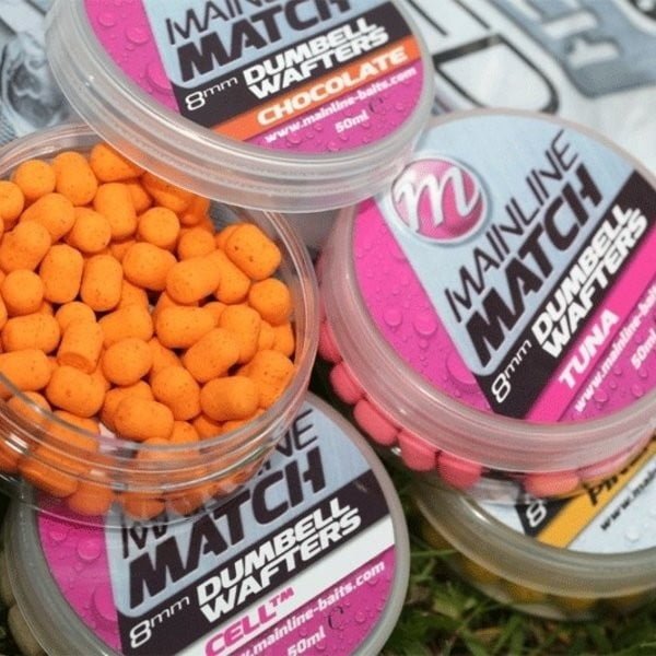 Mainline Match Dumbell Wafters 6mm Orange - Chocolate