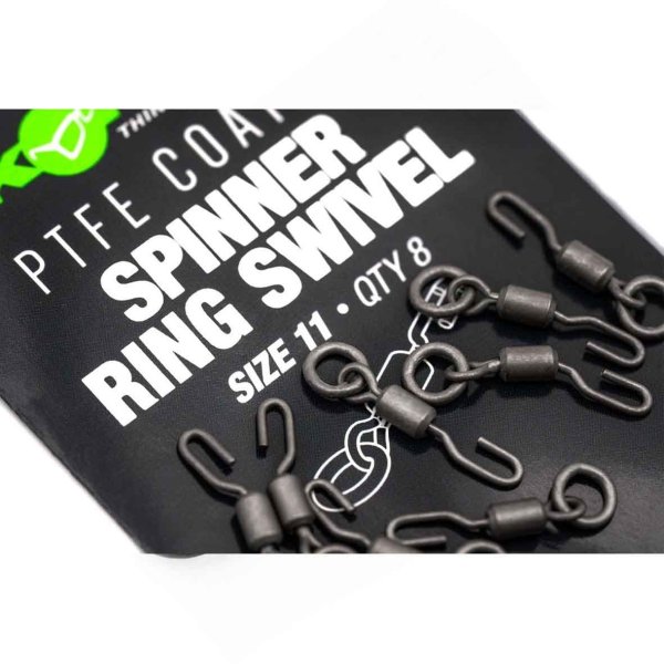 Korda PTFE Spinner Ring Swivels Size 11 8ks